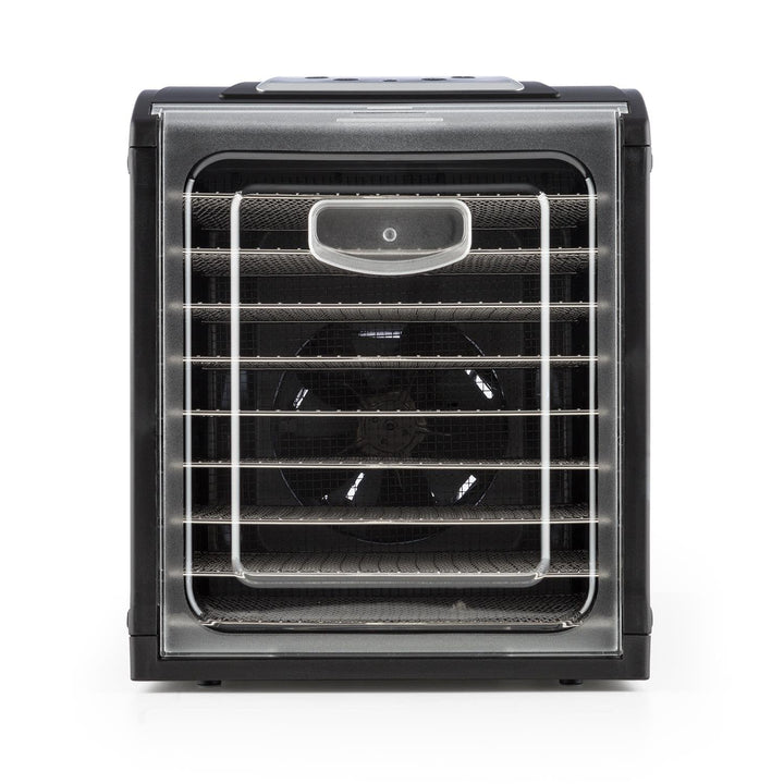 Klarstein Dörrautomat, Dörrgerät, Food Dehydrator, Dörrautomat aus Metall, Dehydrator Food Dryer, 9 Ablagen, 700 Watt, Touch-Display, Timer, Edelstahlheizelement, HotAir Circulation System, Schwarz